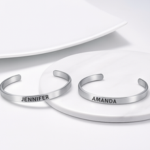 Load image into Gallery viewer, Custom Bangle Bracelet Stainless Steel
