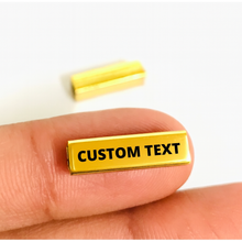 Load image into Gallery viewer, Custom 17mm Block Stainless Steel Charm (Gold)