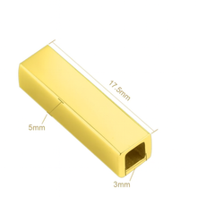 Load image into Gallery viewer, Custom 17mm Block Stainless Steel Charm (Gold)