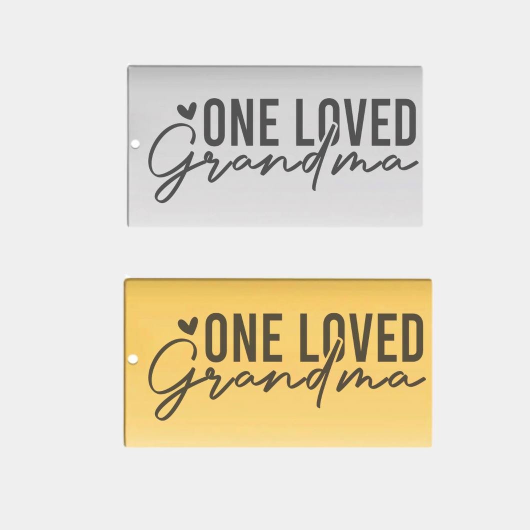 ONE LOVED GRANDMA STAINLESS STEEL CHARM