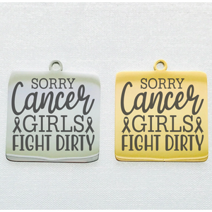 GIRLS FIGHT DIRTY STAINLESS STEEL CHARM