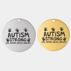 AUTISM STRONG STAINLESS STEEL CHARM