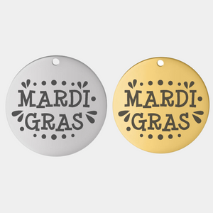 MARDI GRAS STAINLESS STEEL CHARM