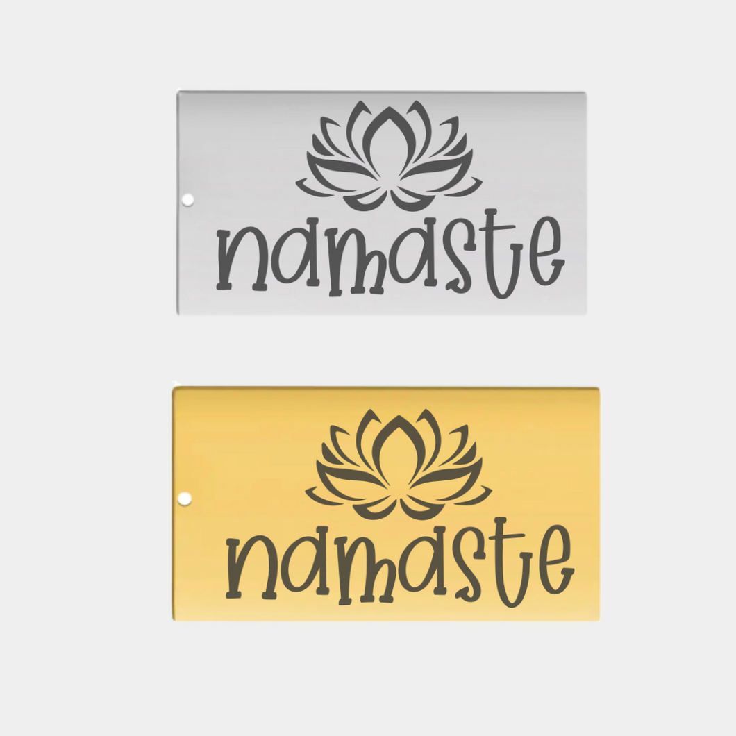 NAMASTE STAINLESS STEEL CHARM