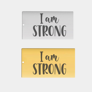 I AM STRONG STAINLESS STEEL CHARM