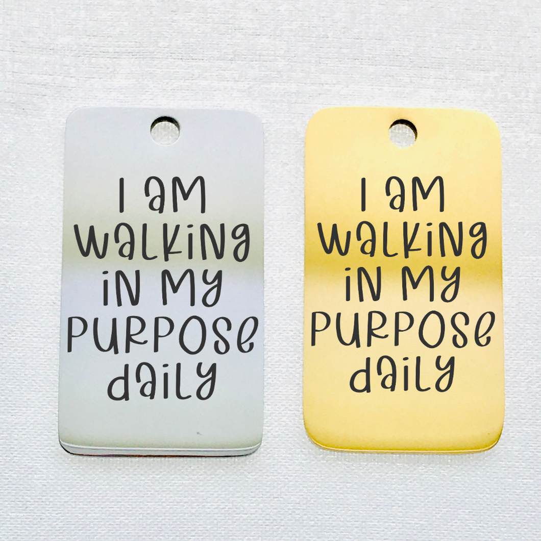 WALKING IN PURPOSE STAINLESS STEEL CHARM