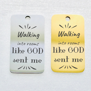 GOD SENT ME STAINLESS STEEL CHARM