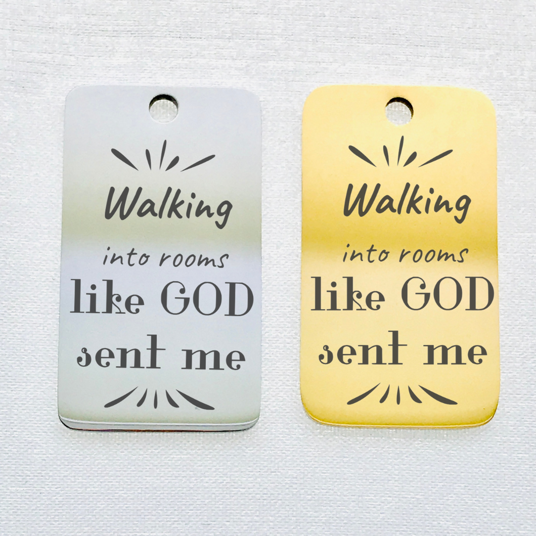 GOD SENT ME STAINLESS STEEL CHARM