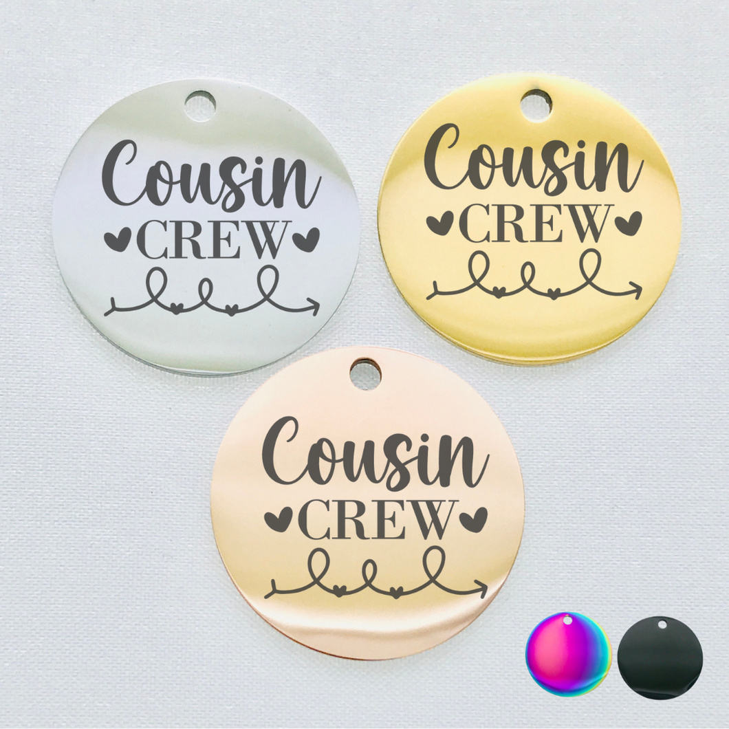 COUSIN CREW STAINLESS STEEL CHARM