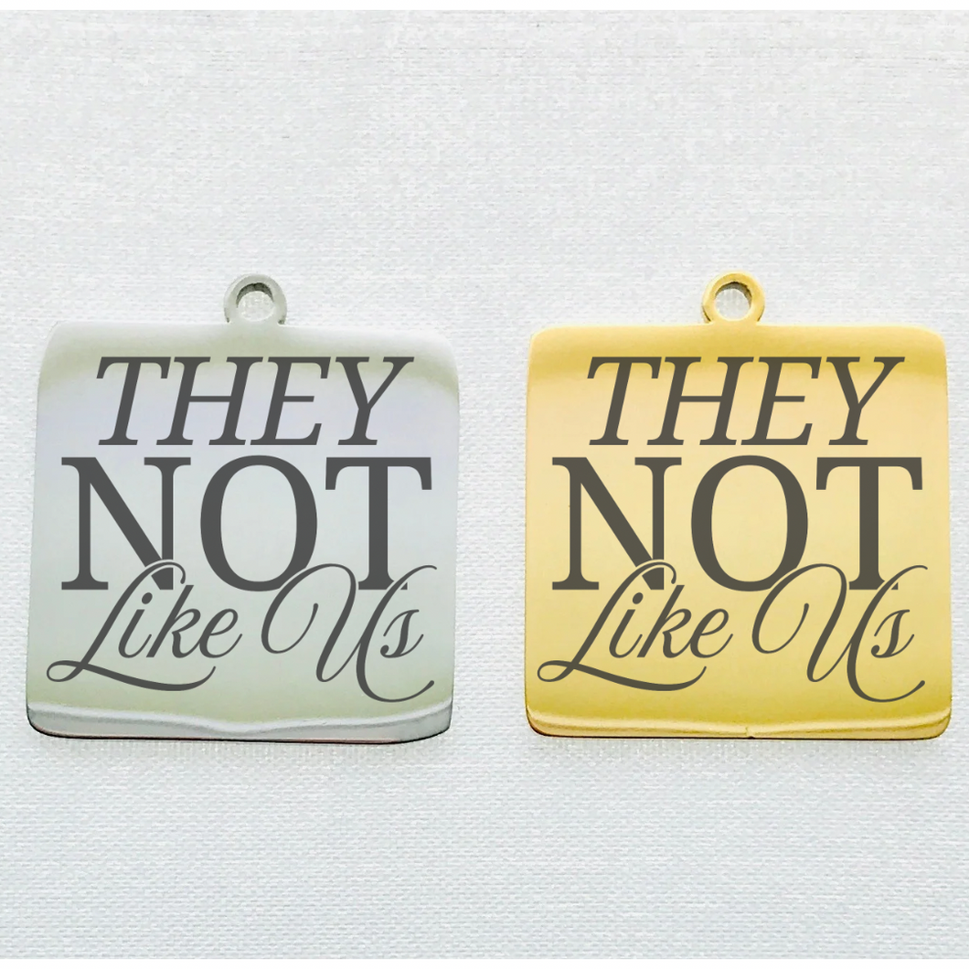 THEY NOT LIKE US STAINLESS STEEL CHARM