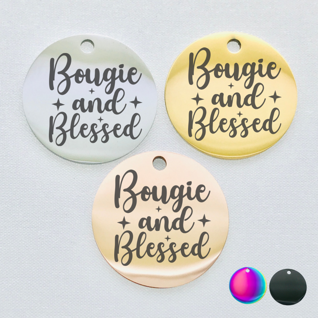 BOUGIE & BLESSED STAINLESS STEEL CHARM