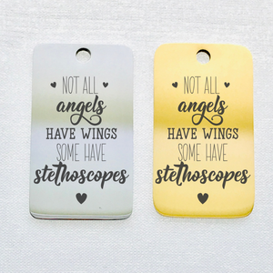 SOME ANGELS HAVE STETHOSCOPES STAINLESS STEEL CHARM