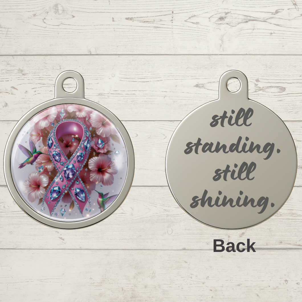 STILL STANDING RIBBON CABOCHON CHARM