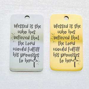 THE LORD WILL FULFILL HIS PROMISES STAINLESS STEEL CHARM