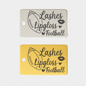 LASHES LIPGLOSS FOOTBALL STAINLESS STEEL CHARM