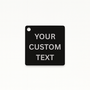 Custom 22mm Square (Corner Hole) Stainless Steel Charm