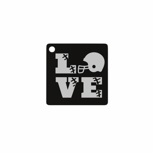 FOOTBALL LOVE STAINLESS STEEL CHARM