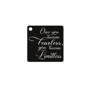 BECOME FEARLESS STAINLESS STEEL CHARM