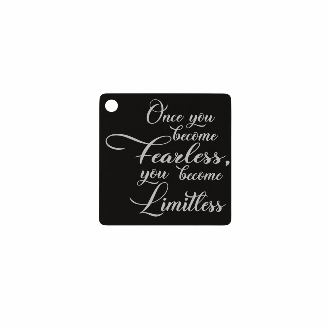 BECOME FEARLESS STAINLESS STEEL CHARM