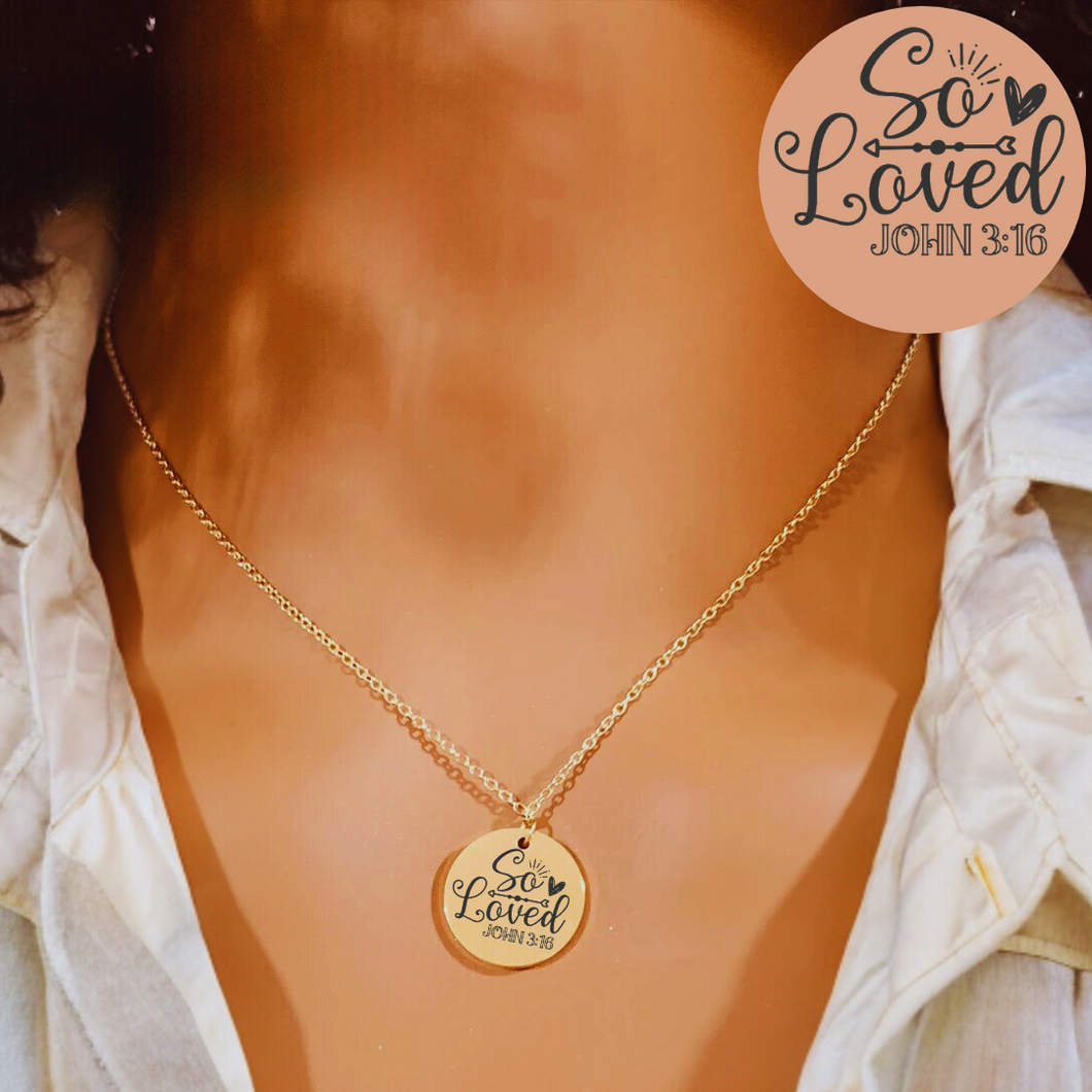 So Loved John 3:16 Necklace