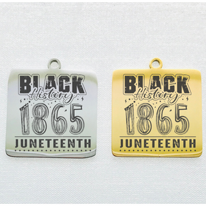 BLACK HISTORY 1865 STAINLESS STEEL CHARM