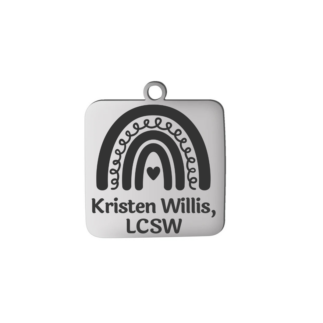 SOCIAL WORKER PERSONALIZED STAINLESS STEEL CHARM