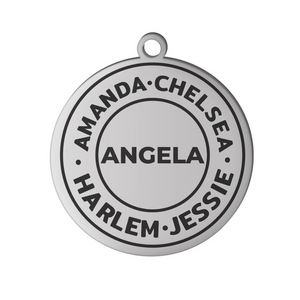 NAMES IN A CIRCLE CHARM