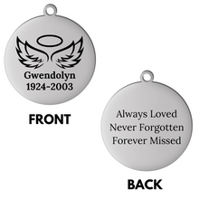 Load image into Gallery viewer, FOREVER MISSED - PERSONALIZED MEMORIAL CHARM
