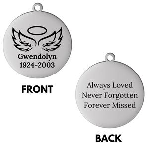 FOREVER MISSED - PERSONALIZED MEMORIAL CHARM