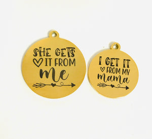 GOT IT FROM MAMA - MOMMY & ME STAINLESS STEEL CHARMS