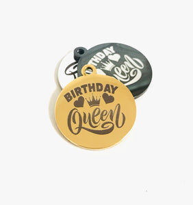 BIRTHDAY QUEEN STAINLESS STEEL CHARM