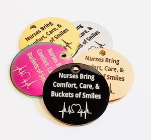 NURSES BRING COMFORT STAINLESS STEEL CHARM