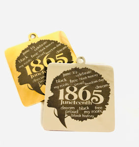 MY ROOTS- JUNETEENTH STAINLESS STEEL CHARM