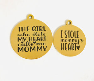 STOLEN HEARTS - MOMMY & ME STAINLESS STEEL CHARMS