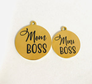 BOSSY - MOMMY & ME STAINLESS STEEL CHARMS